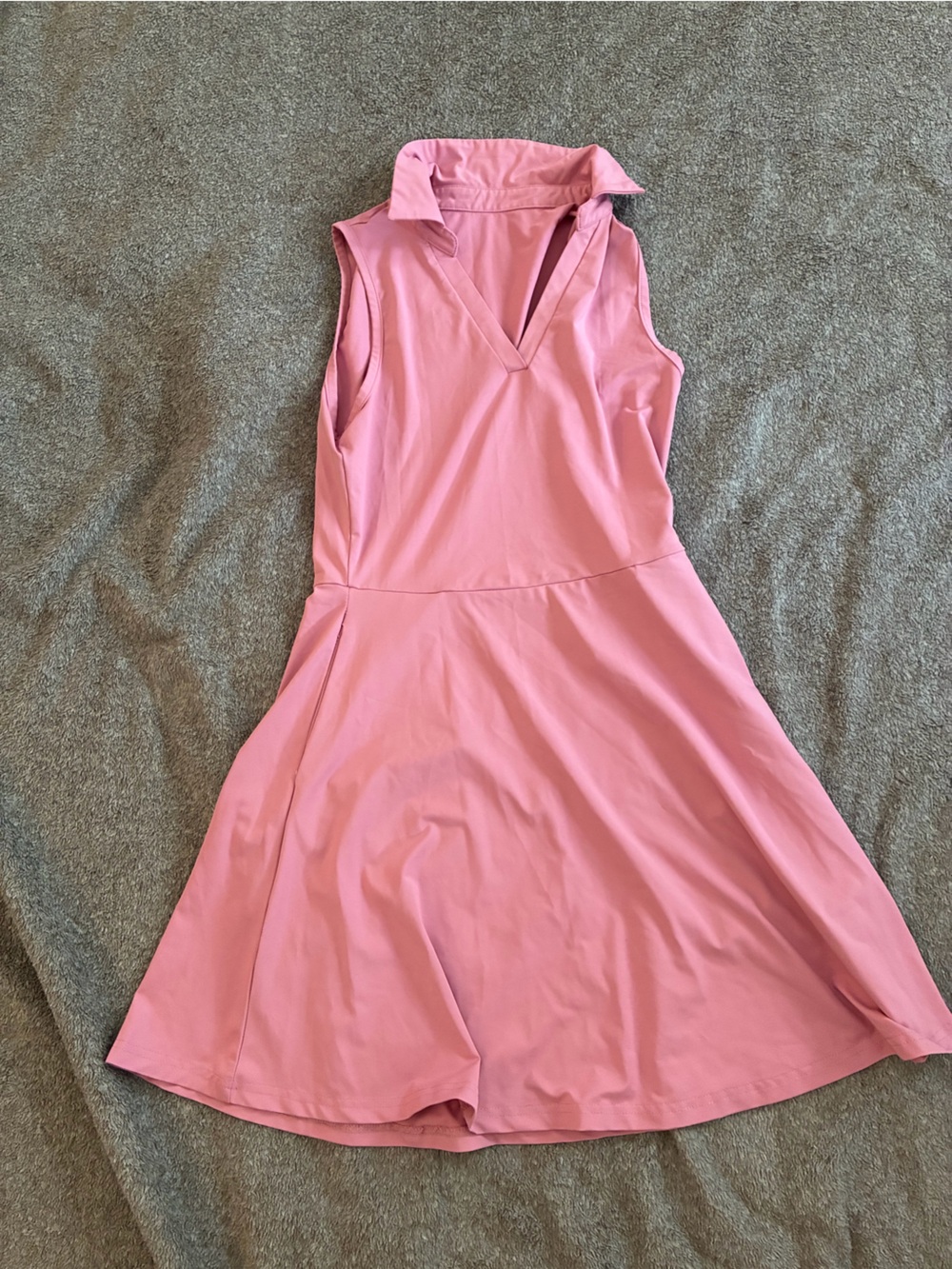 Sleeveless Pink Racerback Dress with matching Shorts